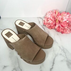 ❗️NWOT❗️DOLCE VITA Emil Suede Peep Toe Mules